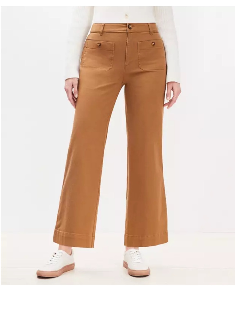 NWT Petite Curvy Palmer Wide Leg Crop Pants in Shoreline Sands